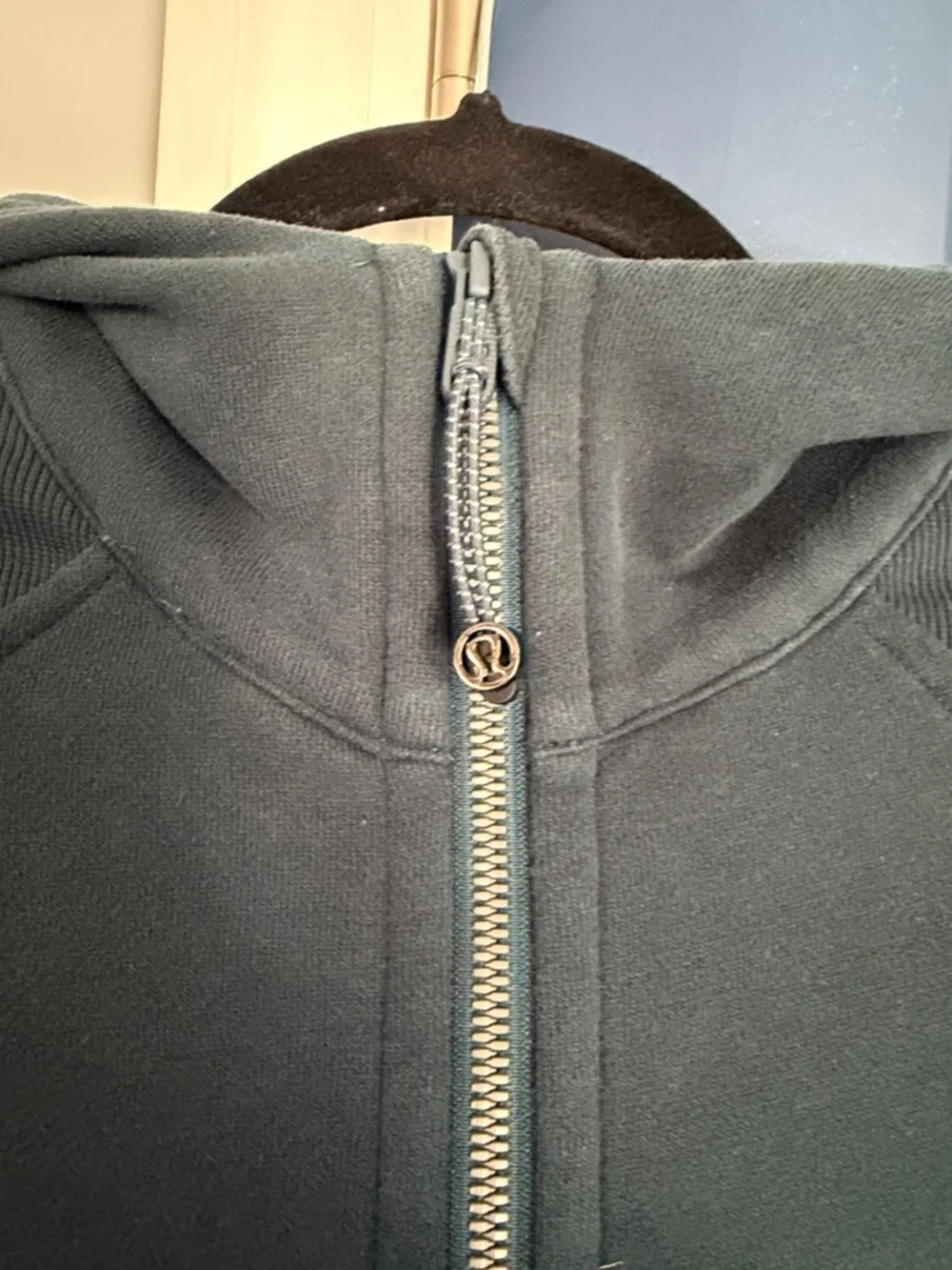 lululemon athletica Teal dark green Half-Zip scuba Hoodie m/l - Picture 2 of 3